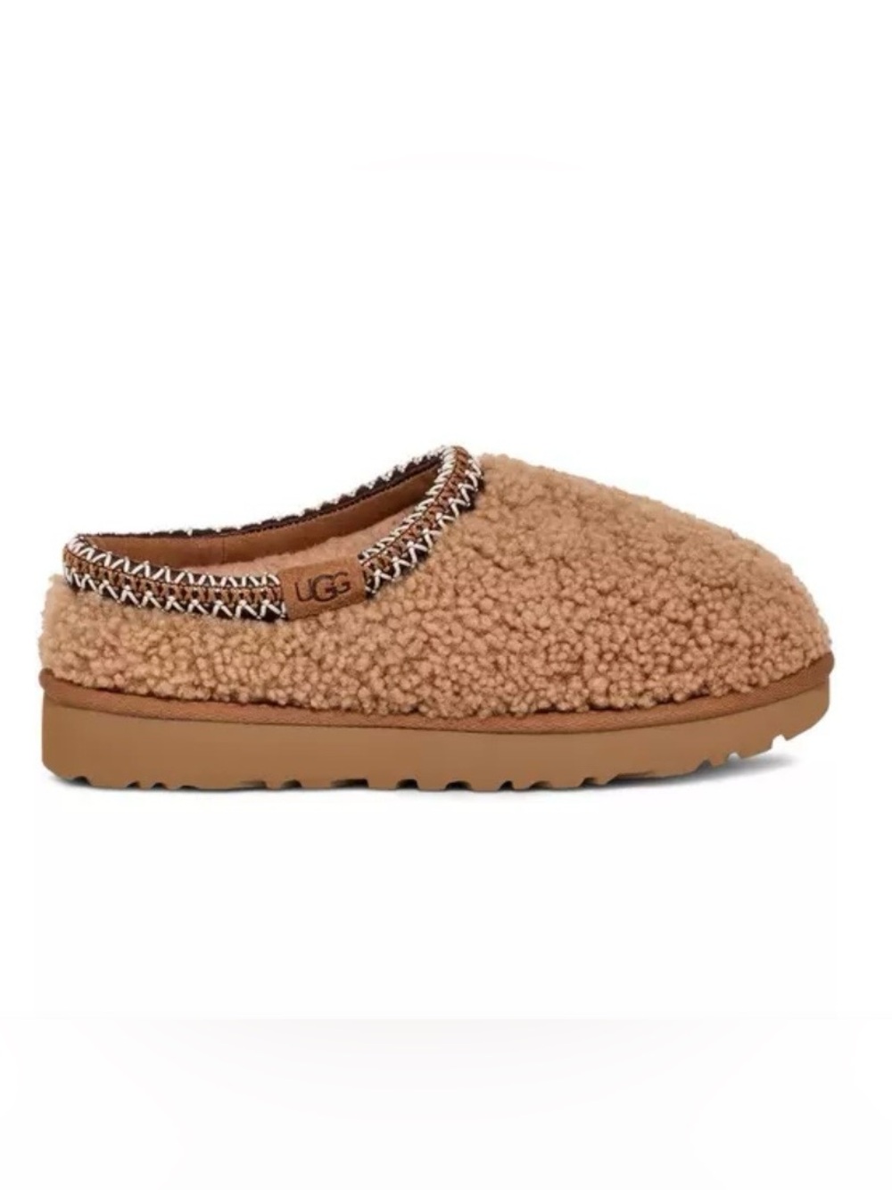 UGG Tasman Maxi Curly Slippers in Chestnut Size 7. NWOB